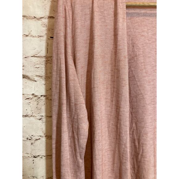 LOGO Lori Goldstein Top Womens Medium Rust Open Front Lagenlook Flowy Stretch - Picture 3 of 14